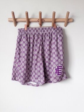 Eric Emanuel Purple Gucci Patterned Basketball Shorts